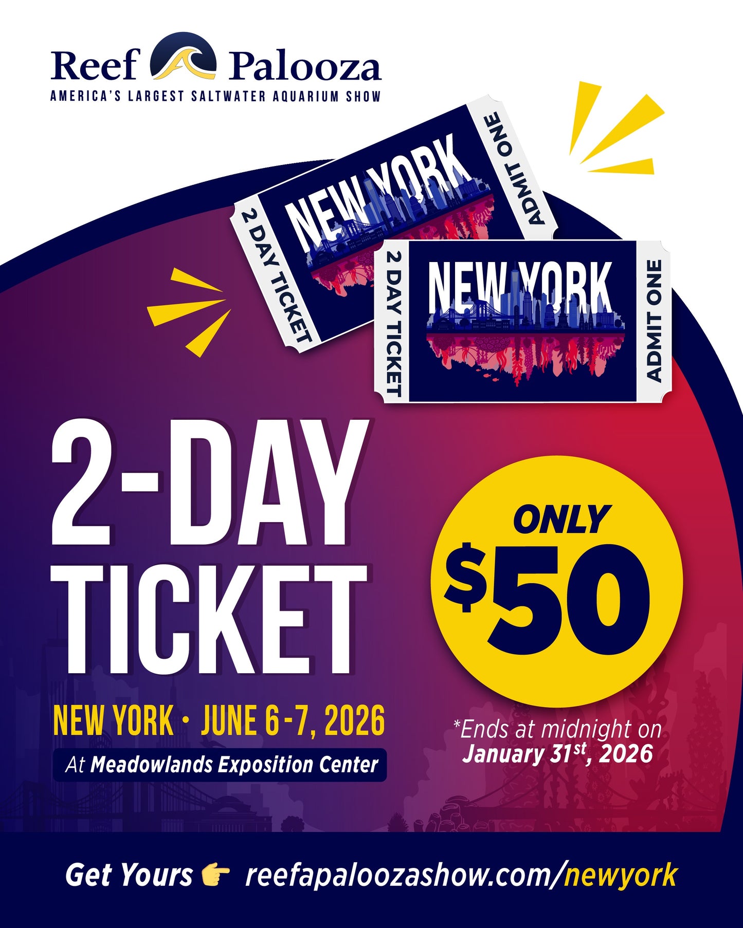 Reefapalooza New York 2026 Admission