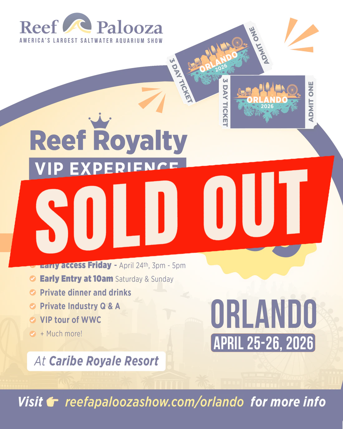 Reefapalooza Orlando 2026 Admission